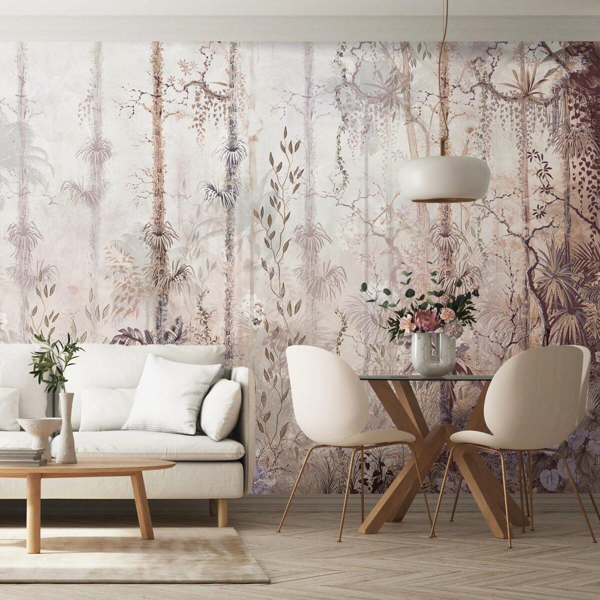 Tropical Nature Design, VINYL FABRIC TEXTILE Wall Mural in Different Texture, Code SE308. It is produced as ONE PIECE WITHOUT JOINT. - Image 6