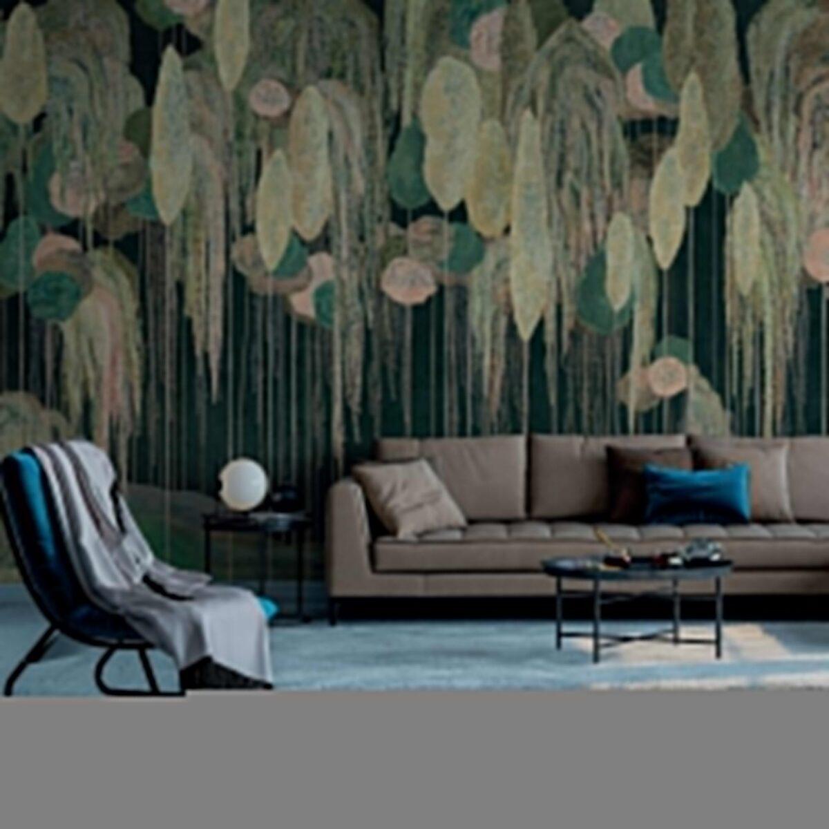 Abstract Mediterranean Cypress Tree Design MURAL WALLPAPER, Available in Various Paper Texture, Code SE309. It is Produced as 105 CM WIDE ROLL PANELS. - Image 10