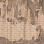 Abstract Mediterranean Cypress Tree Design, VINYL FABRIC TEXTILE Wall Mural in Different Texture, Code SE309. It is produced as ONE PIECE WITHOUT JOINT.