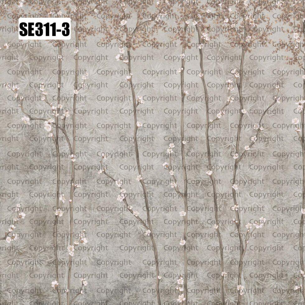 Cherry Blossom Tree Design Embossed Vinyl, Fabric Back Wall Mural in Different Texture - Code SE311 - Image 4