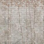Cherry Blossom Tree Design, VINYL FABRIC TEXTILE Wall Mural in Different Texture, Code SE311. It is produced as ONE PIECE WITHOUT JOINT.