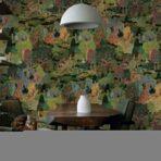 Abstract Colorful Nature Design MURAL WALLPAPER, Available in Various Paper Texture, Code SE314. It is Produced as 105 CM WIDE ROLL PANELS. - Image 5
