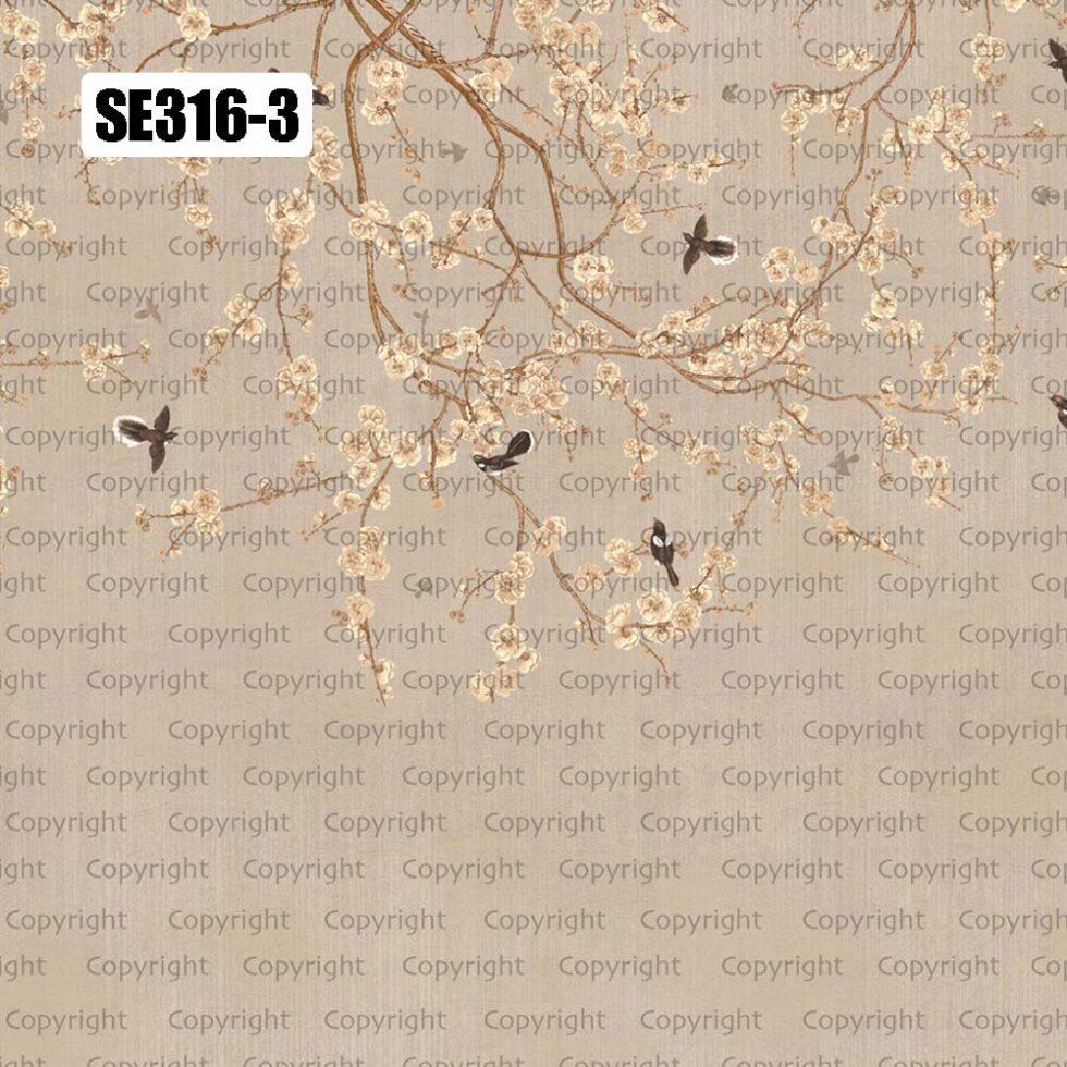 Floral and Bird Detailed Design Mural WALLPAPER in Different Texture Code SE316 - Image 4