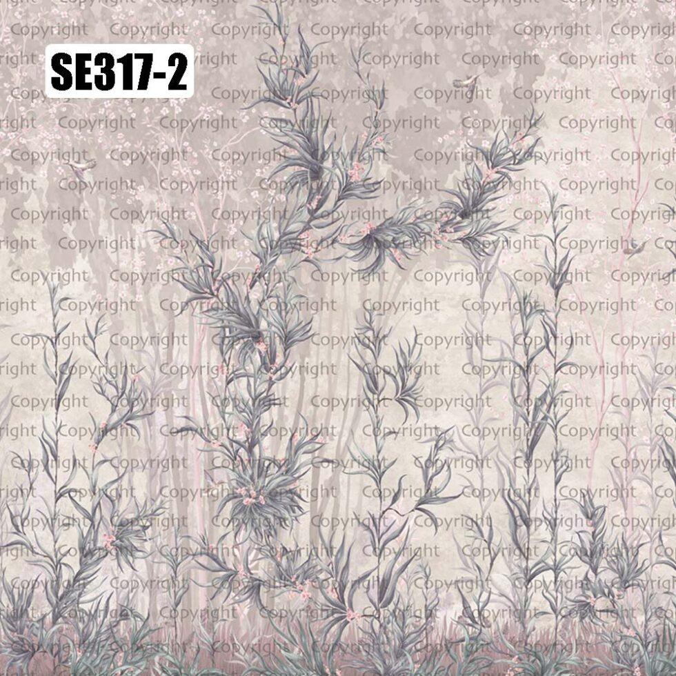 Limonium Flowers Design Embossed Vinyl, Fabric Back Wall Mural in Different Texture - Code SE317 - Image 3