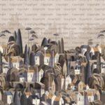 Scandinavian House Design, VINYL FABRIC TEXTILE Wall Mural in Different Texture, Code SE318. It is produced as ONE PIECE WITHOUT JOINT.
