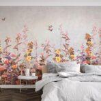 Floral Design, VINYL FABRIC TEXTILE Wall Mural in Different Texture, Code SE320. It is produced as ONE PIECE WITHOUT JOINT. - Image 7