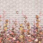 Floral Design, VINYL FABRIC TEXTILE Wall Mural in Different Texture, Code SE320. It is produced as ONE PIECE WITHOUT JOINT.