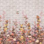 Floral Design, VINYL FABRIC TEXTILE Wall Mural in Different Texture, Code SE320. It is produced as ONE PIECE WITHOUT JOINT.