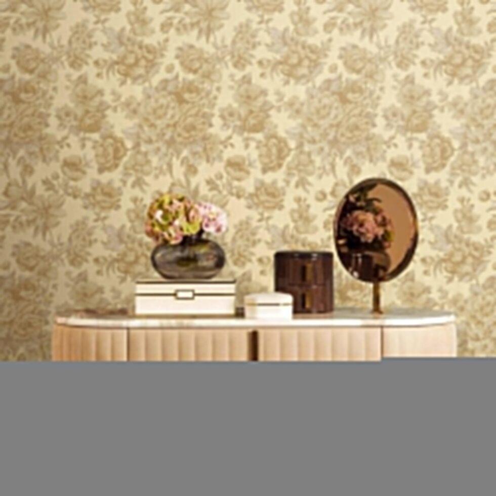 Blooming Roses Floral Pattern Wallpaper Beige Cream Code 5806-1 - Image 2