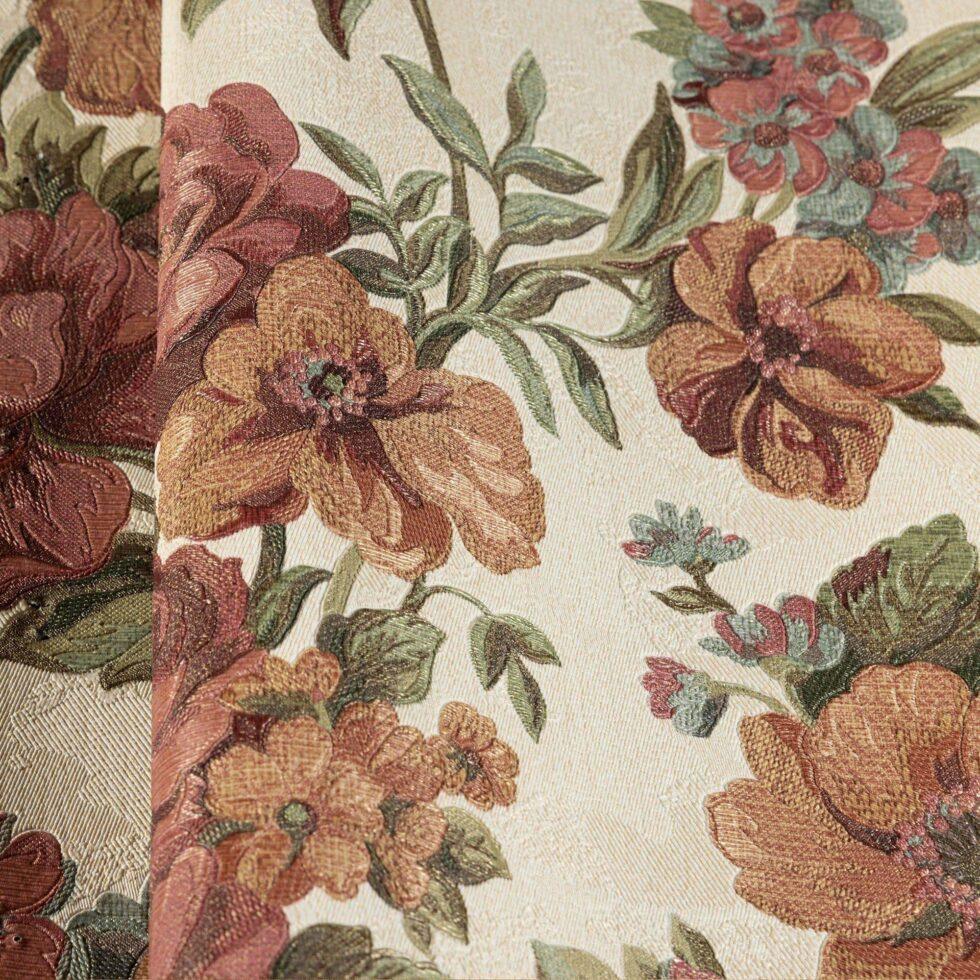 Blooming Roses Floral Pattern Wallpaper Cooper Orange Red Code 5806-5 - Image 3