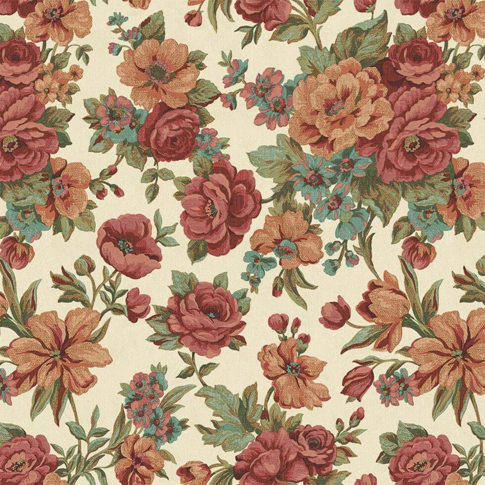 Blooming Roses Floral Pattern Wallpaper Cooper Orange Red Code 5806-5 - Image 4