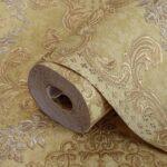 Damask Pattern Wallpaper Gold Yellow Code 6802-3