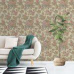 Blooming Roses Floral Pattern Wallpaper Beige Light Pink Code 5806-2 - Image 6