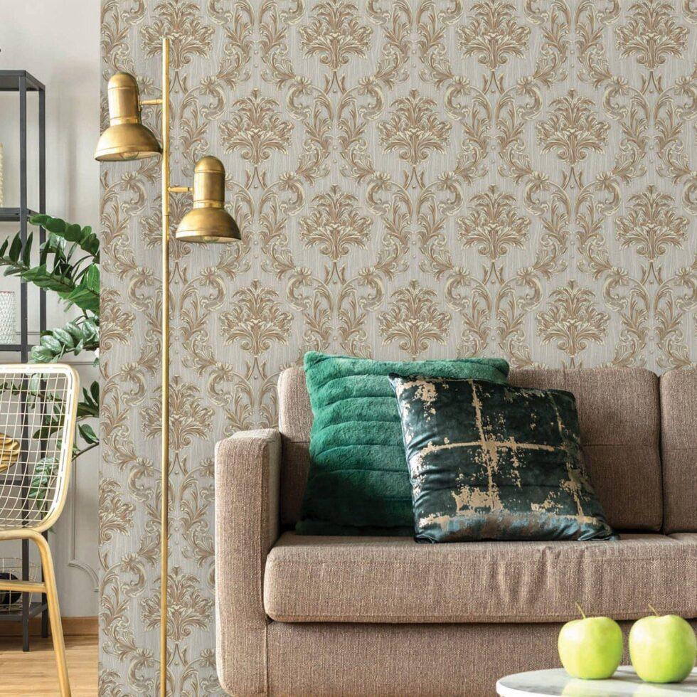 Damask Rich Ornament Wallpaper Brown Beige Code 6808-3 - Image 6