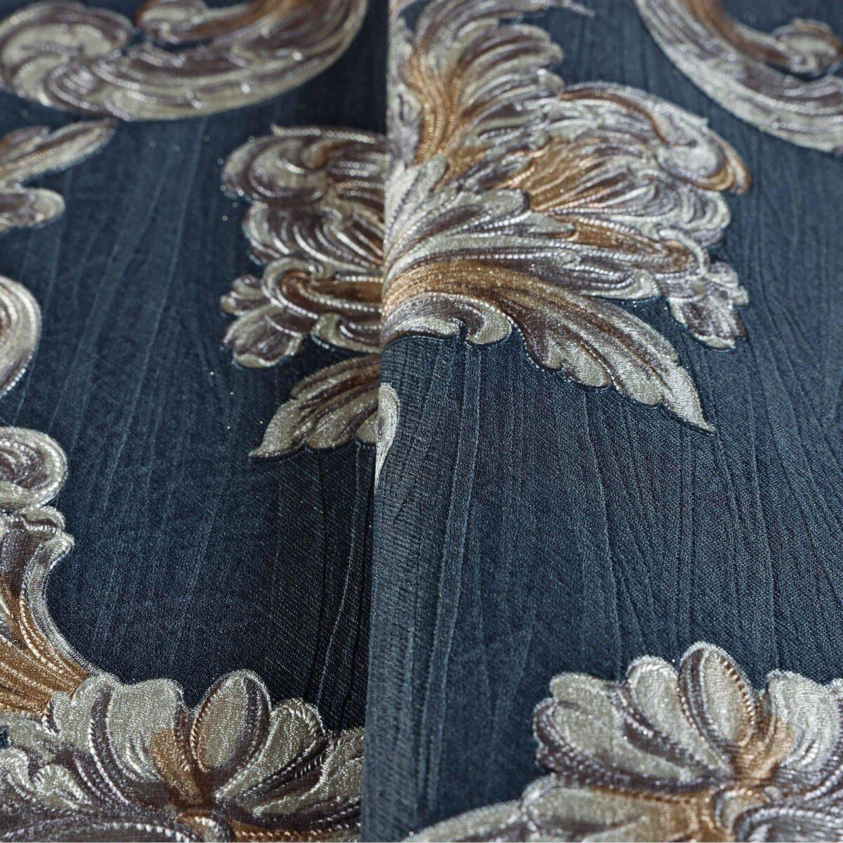 Damask Rich Ornament Wallpaper Blue Brown Code 6808-5 - Image 3