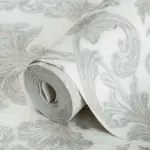 Damask Rich Ornament Wallpaper Faded Beige Code 6808-6