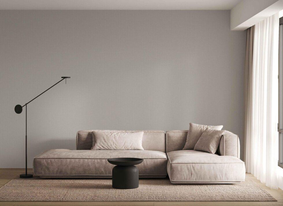 Modern Plain Pattern Wallpaper, Colour Original Beige  -  Code 24203-3 - Image 2