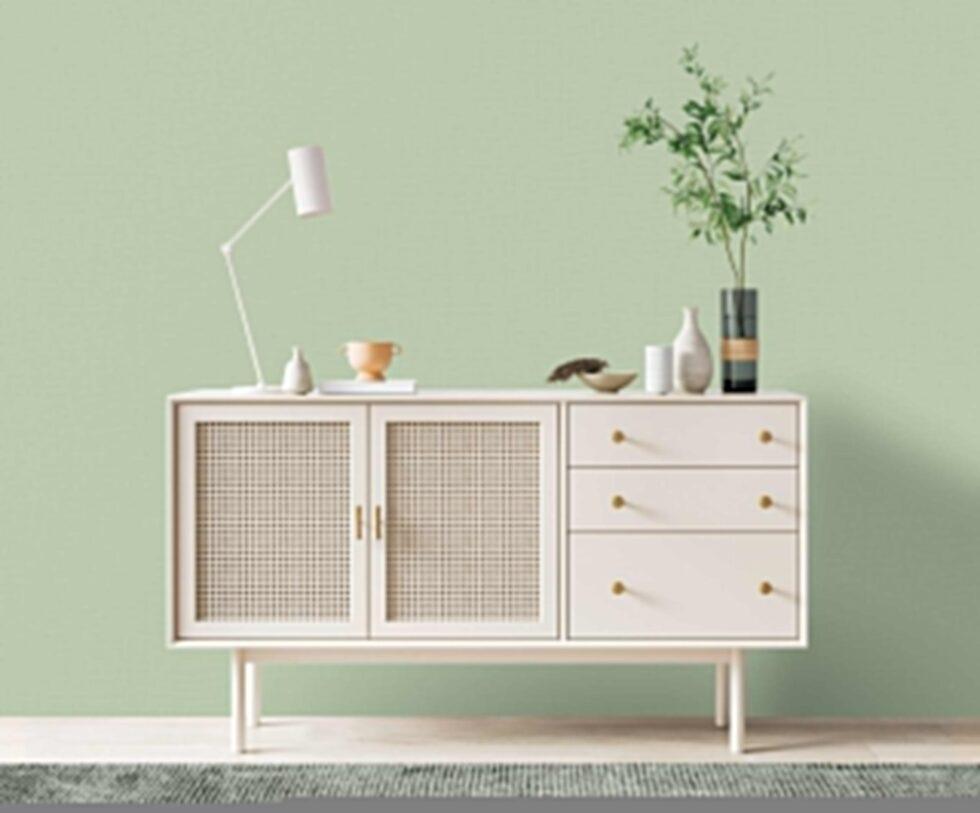 Modern Plain Pattern Wallpaper, Colour Bayberry Green - Code 24203-7 - Image 2