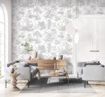 Tropical Forest Patterned Wallpaper, Colour White Code 24207-1 - Image 4