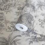 Tropical Forest Patterned Wallpaper, Colour White & Black Code 24207-3