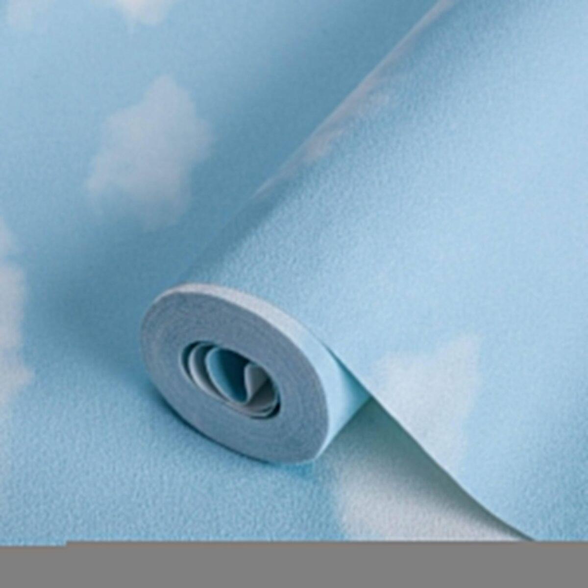 Blue Sky Wallpaper with Realistic Clouds Blue, Light Code 8904-1 - Image 2