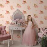 Wallpaper with Princess Themed Colors Light, Pink Code 8910-2