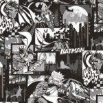 Batman Figures and Dark Colored Wallpaper Colors Black, Dark, Gray Code 8917-2