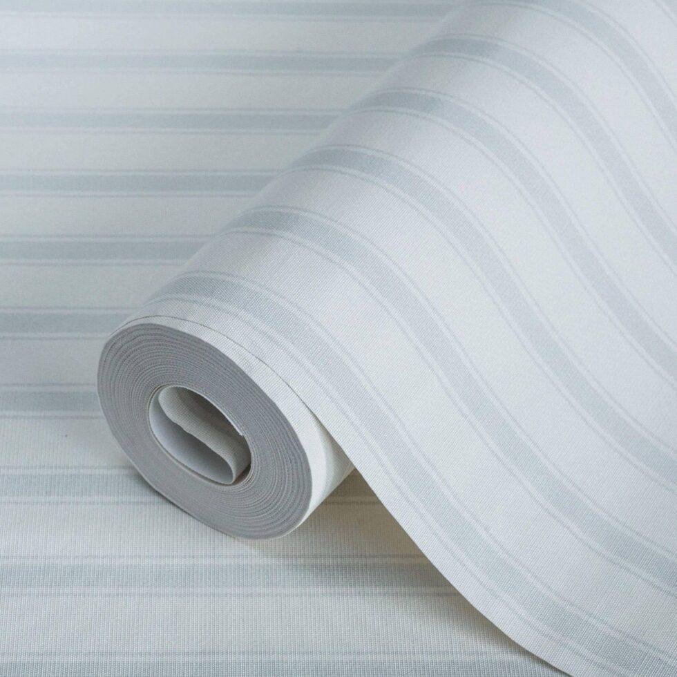 Classic Striped Kids Room Wallpaper Colour Light, Gray, Blue  Code 8900-1 - Image 2