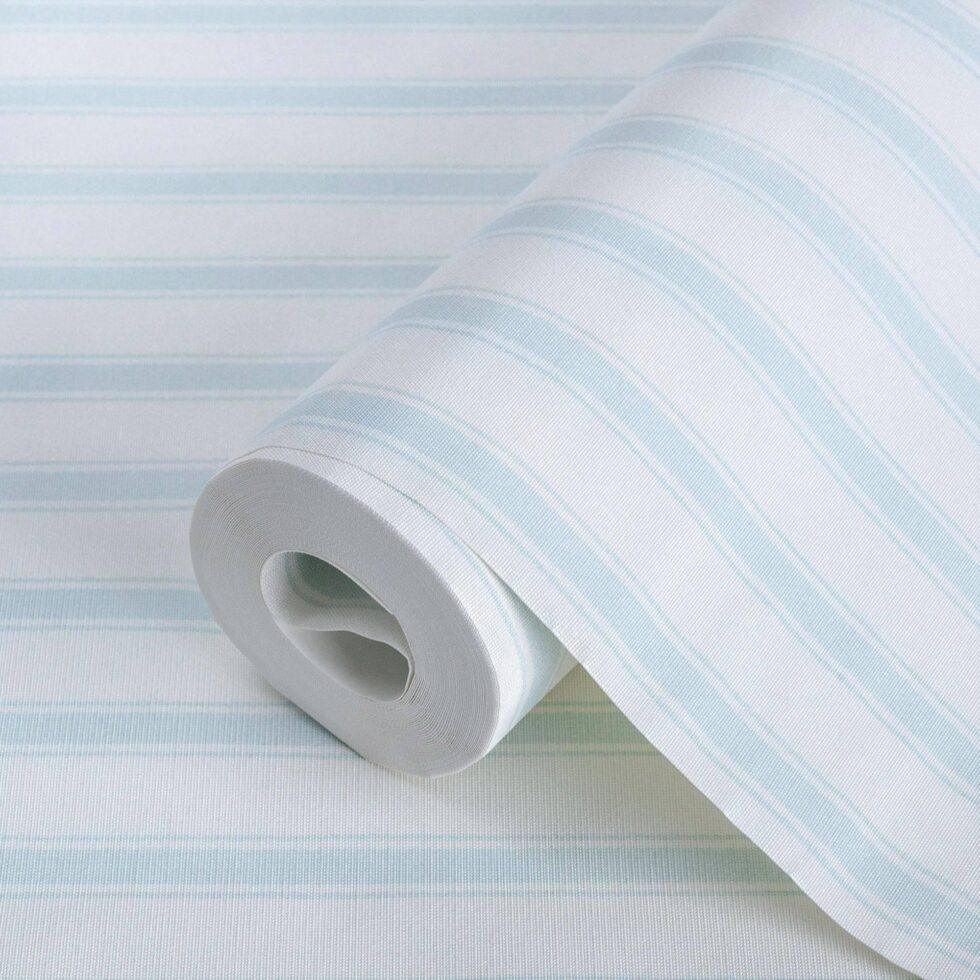 Classic Striped Kids Room Wallpaper Colour Blue, Light  Code 8900-4 - Image 2