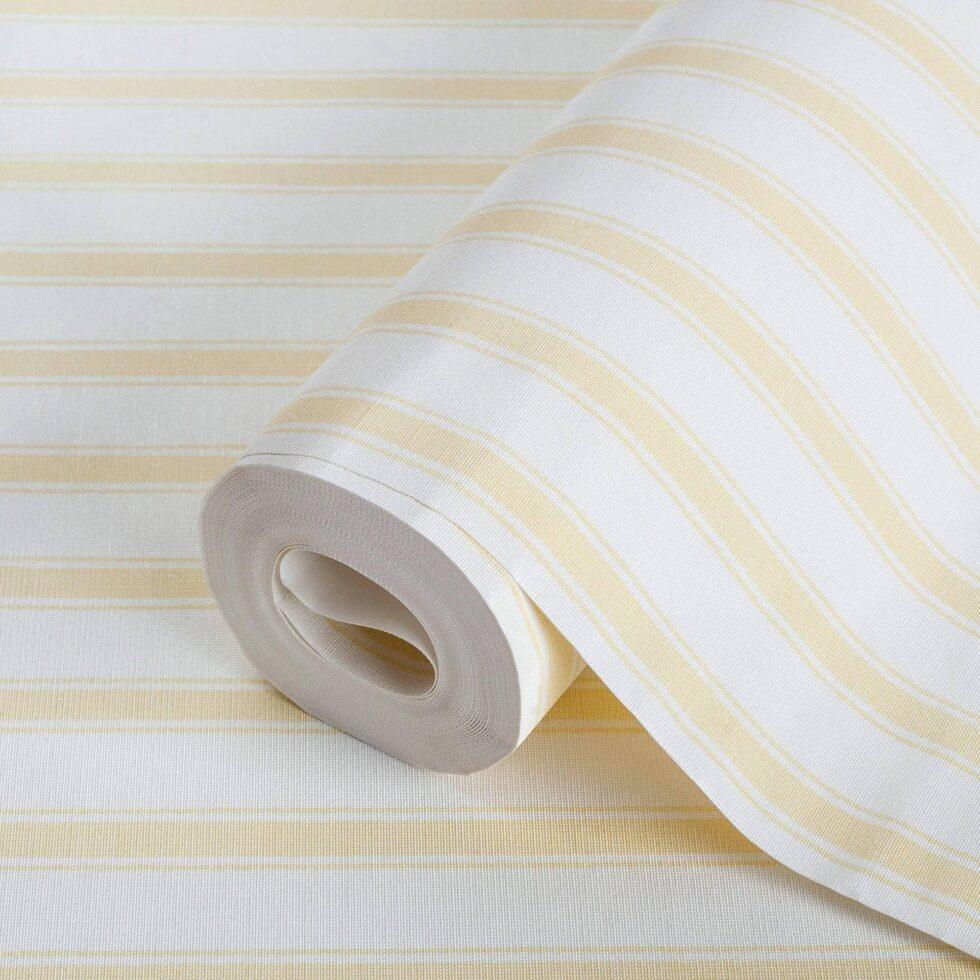 Classic Striped Kids Room Wallpaper Colour Light, Yellow  Code 8900-2 - Image 2