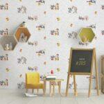 Tom and Jerry Cartoon Characters Wallpaper Colors Light, White Code 8925-1