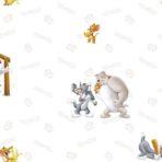 Tom and Jerry Cartoon Characters Wallpaper Colors Light, White Code 8925-1 - Image 2