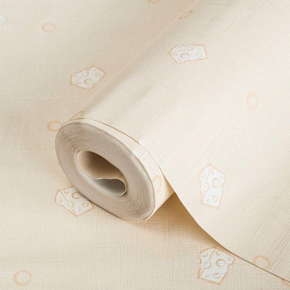 Cheese Pattern Wallpaper Colors Beige, Light Code 8926-2 - Image 2