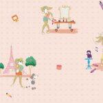 Wallpaper with Lola Bunny and Animals Colors Light, Pink Code 8932-2