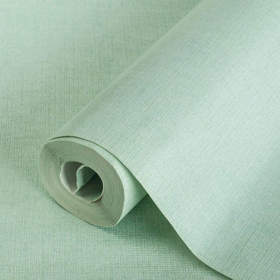 Linen Fabric Texture Wallpaper Colors Green, Light Code 8943-1 - Image 2