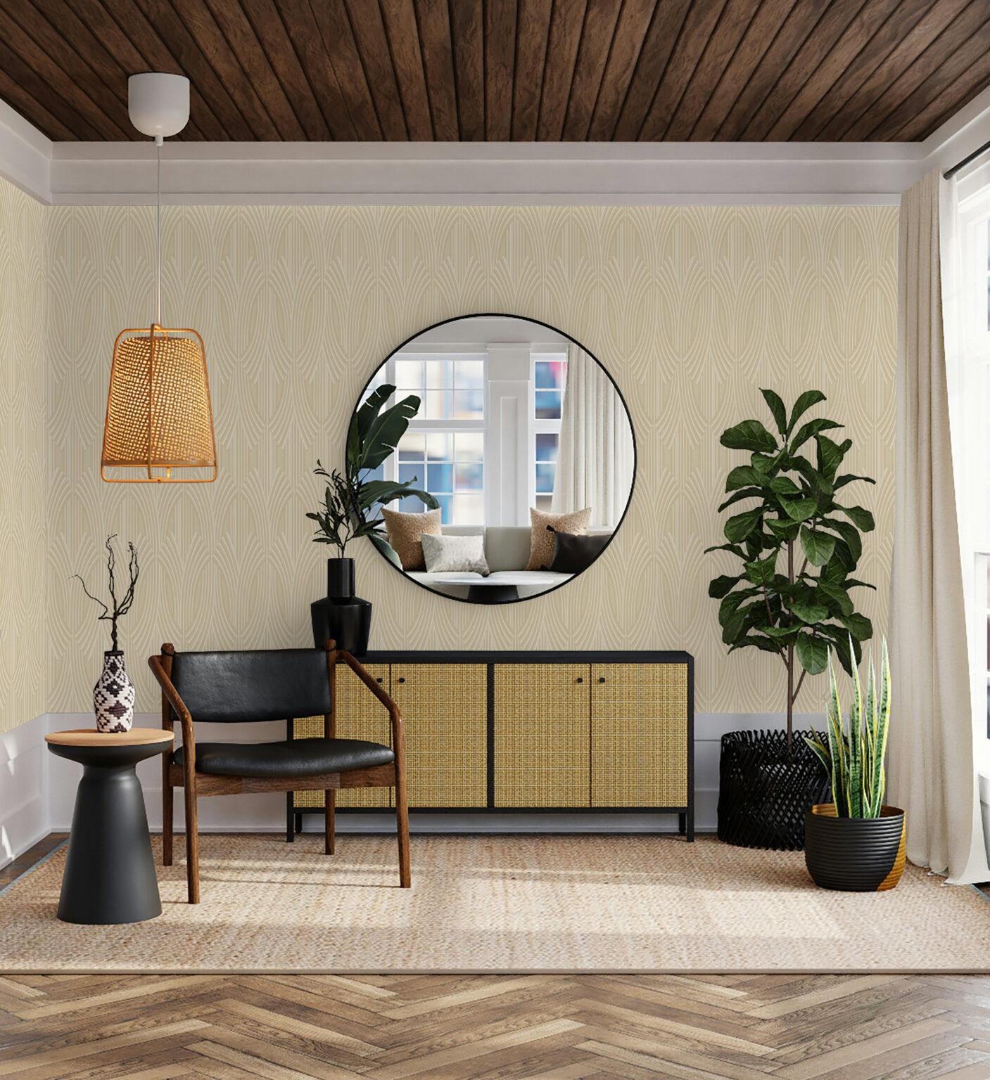 Icon Modern Harmony Design Wallpaper, Gold Colour, Code 24102-3 - Image 3