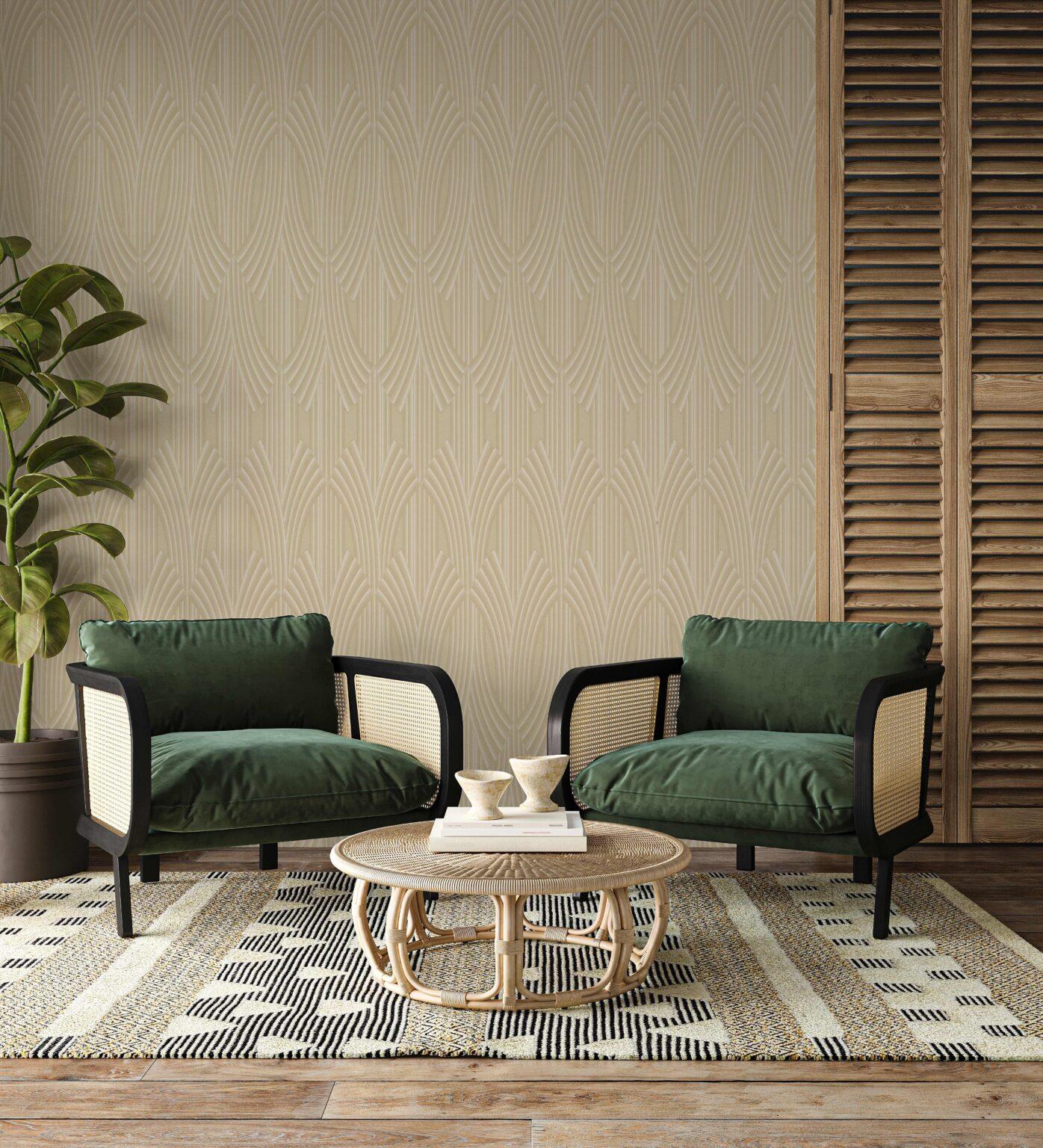 Icon Modern Harmony Design Wallpaper, Gold Colour, Code 24102-3 - Image 4