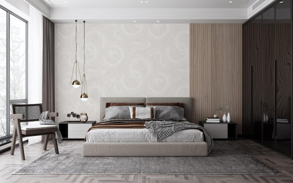 Icon Echoed Dimensions Design Wallpaper, White Colour, Code 24103-1 - Image 3