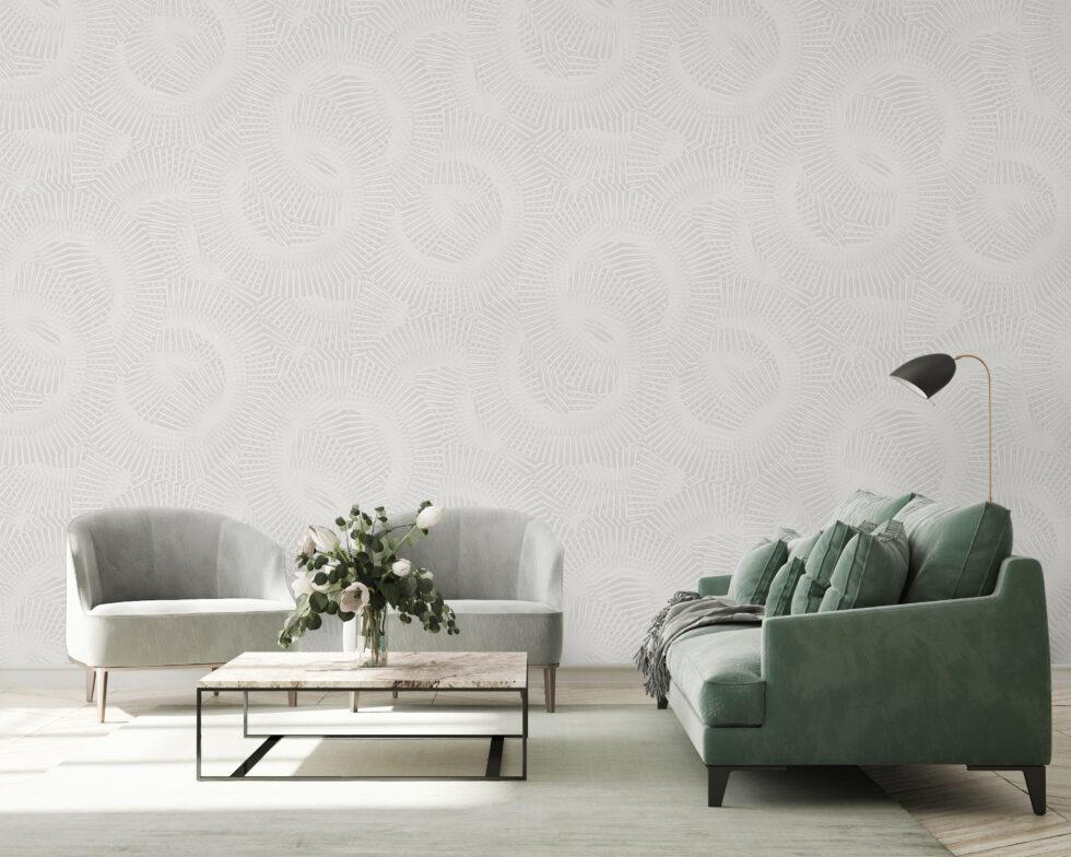 Icon Echoed Dimensions Design Wallpaper, White Colour, Code 24103-1 - Image 5