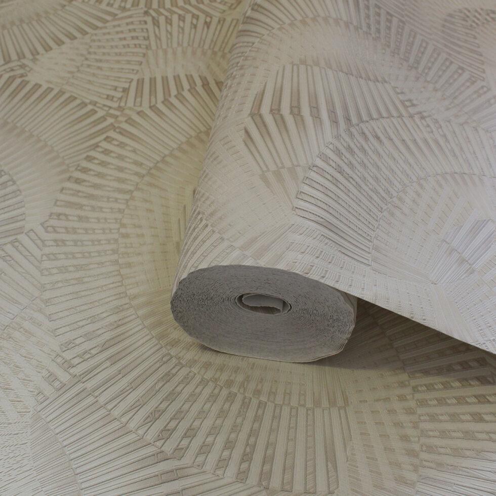 Icon Echoed Dimensions Design Wallpaper, Cream Colour, Code 24103-2