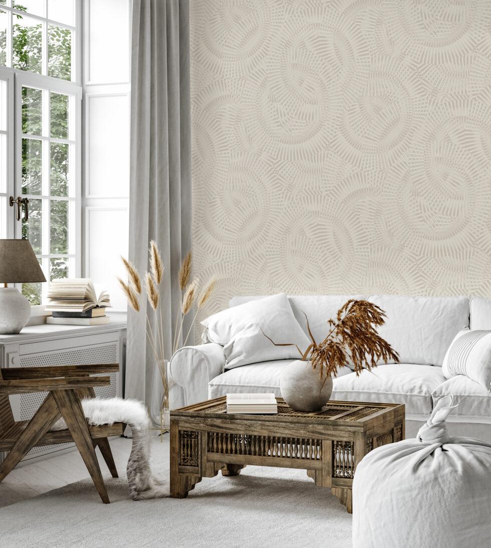 Icon Echoed Dimensions Design Wallpaper, Cream Colour, Code 24103-2 - Image 3