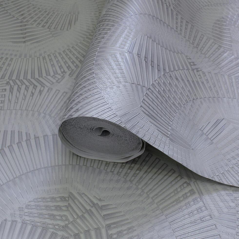 Icon Echoed Dimensions Design Wallpaper, Gray Colour, Code 24103-3