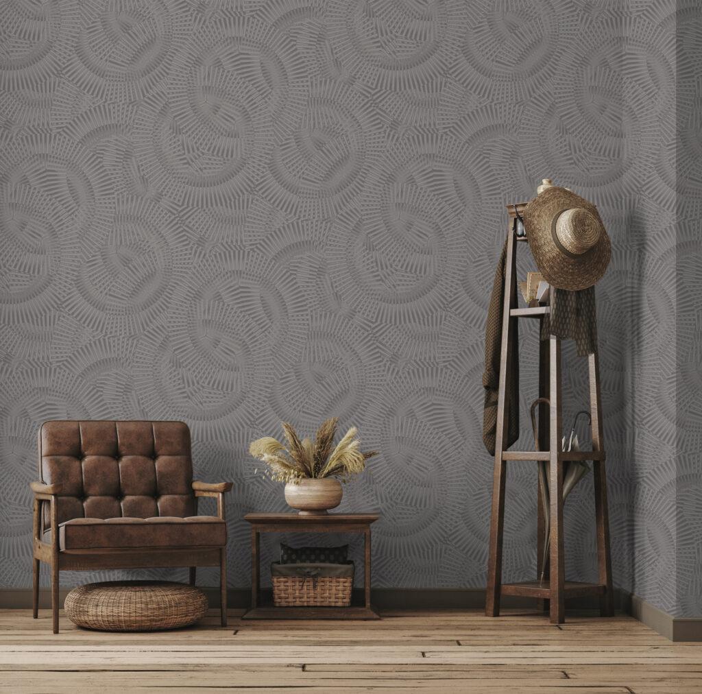 Icon Echoed Dimensions Design Wallpaper, Dark Gray Colour, Code 24103-4 - Image 4