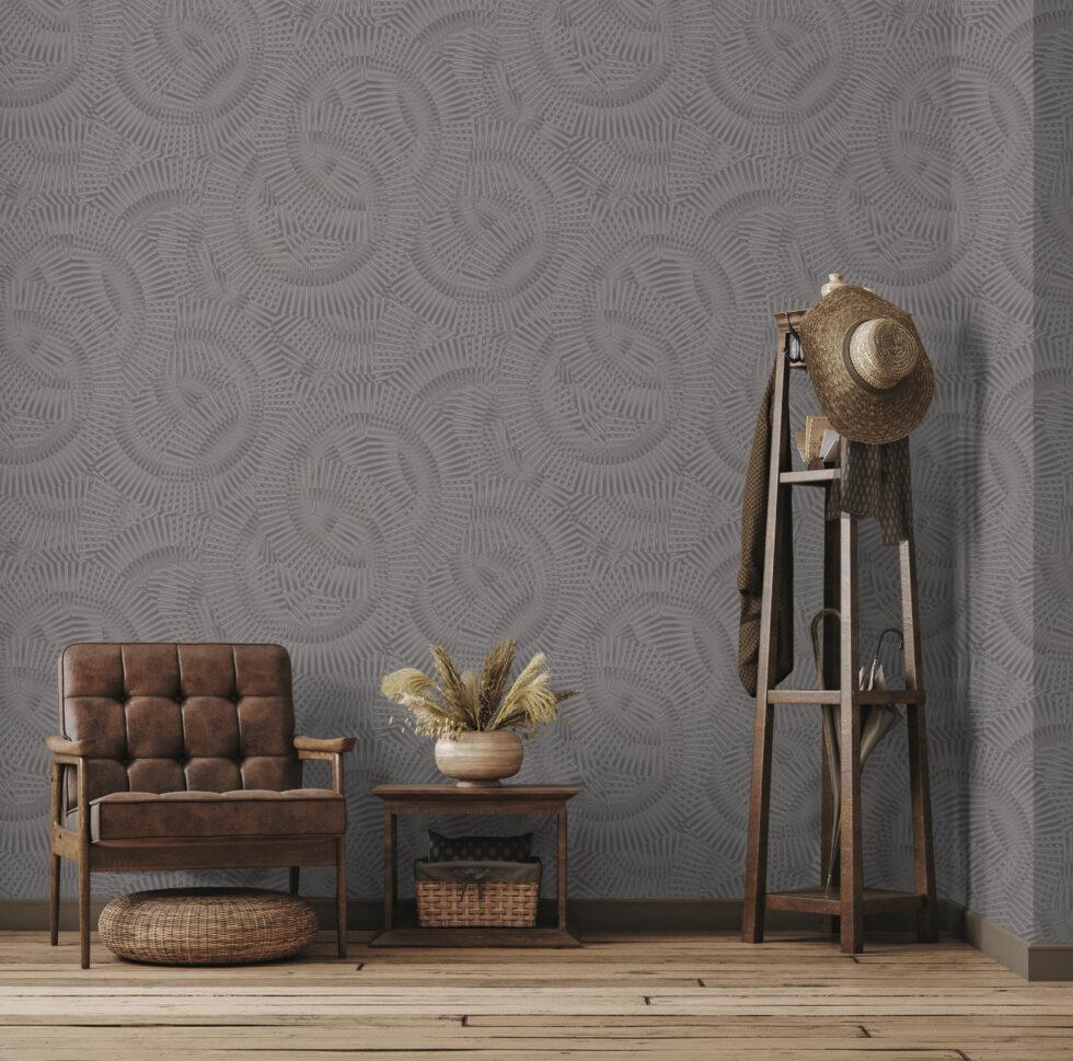 Icon Echoed Dimensions Design Wallpaper, Dark Gray Colour, Code 24103-4 - Image 4