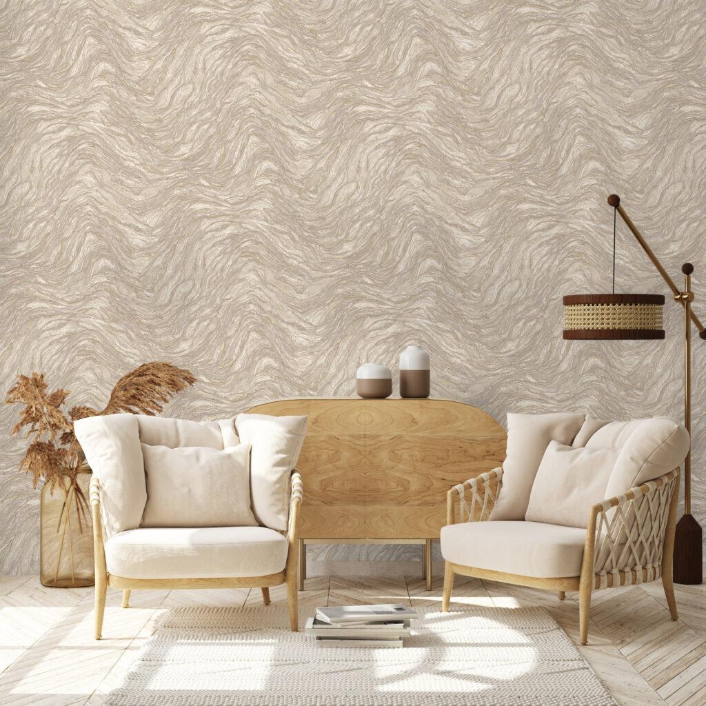 Icon Abstract Rhythm Design Wallpaper, Cream Colour, Code 24104-2 - Image 3