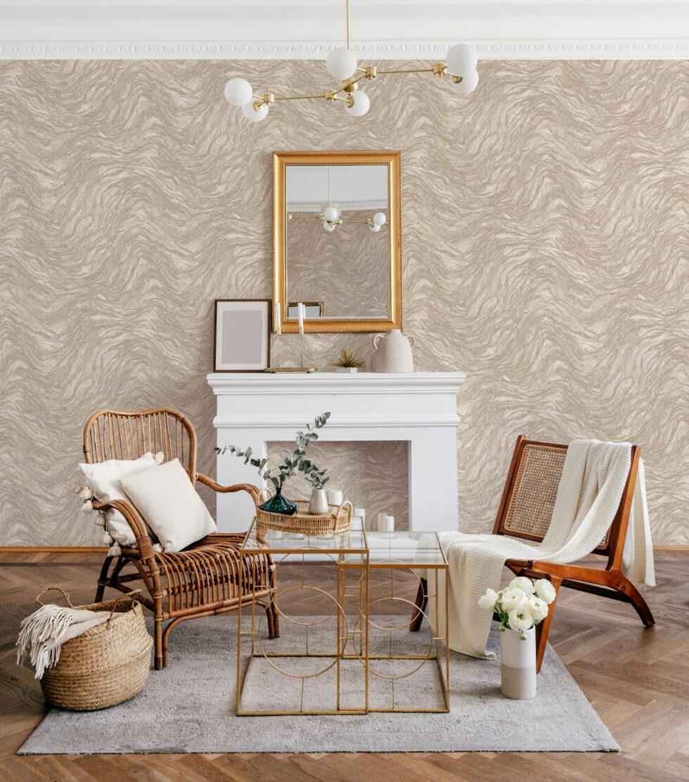 Icon Abstract Rhythm Design Wallpaper, Cream Colour, Code 24104-2 - Image 4