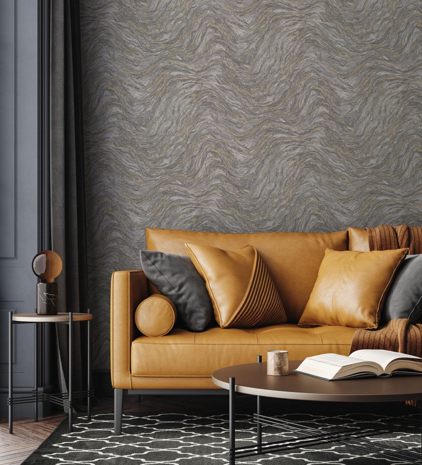 Icon Abstract Rhythm Design Wallpaper, Gray Colour, Code 24104-3 - Image 3