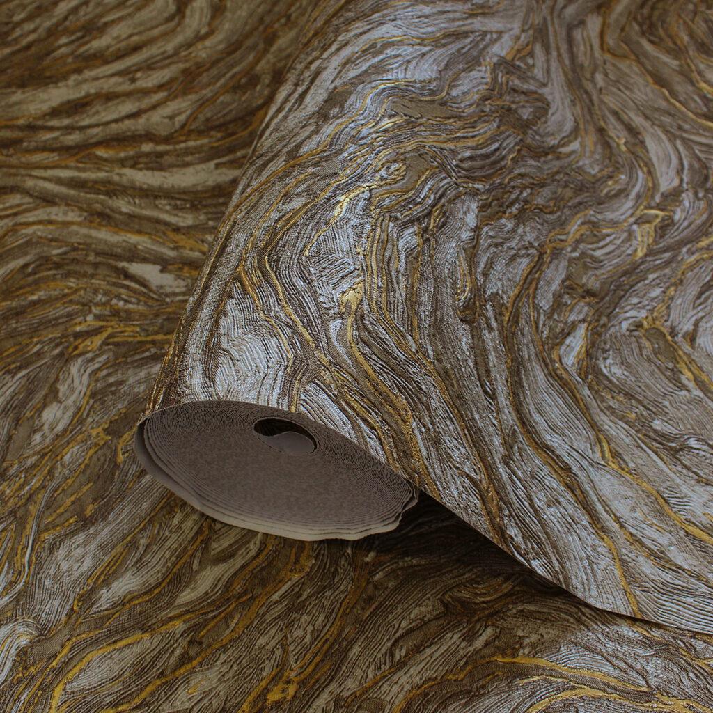 Icon Abstract Rhythm Design Wallpaper, Brown Colour, Code 24104-4