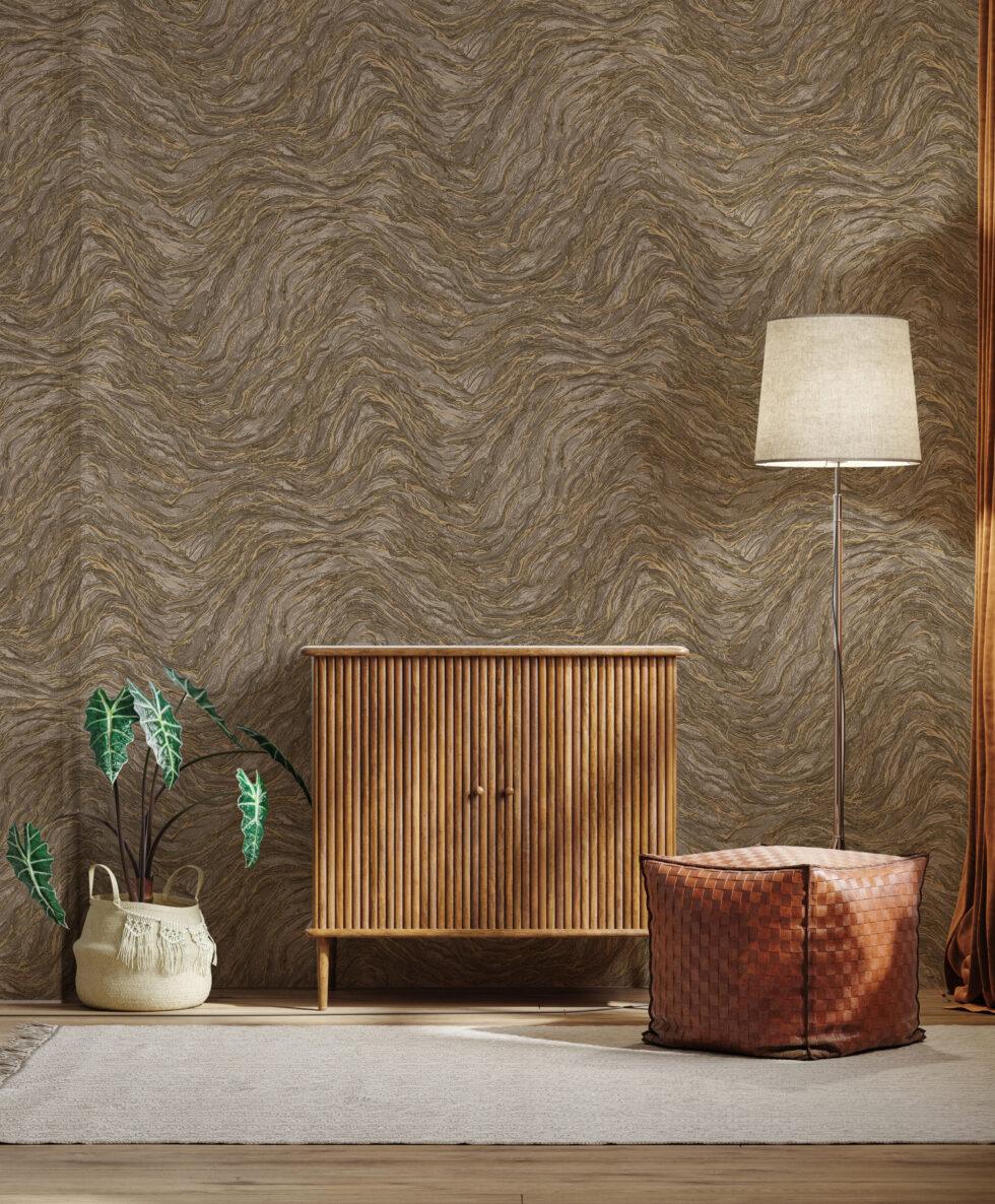 Icon Abstract Rhythm Design Wallpaper, Brown Colour, Code 24104-4 - Image 4