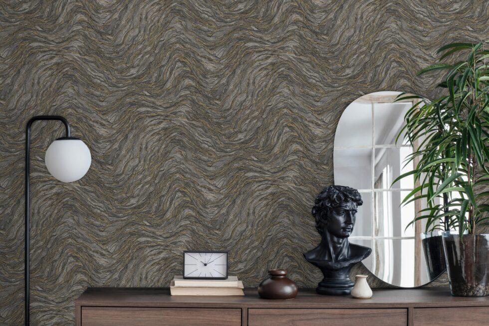 Icon Abstract Rhythm Design Wallpaper, Black Colour, Code 24104-5 - Image 4